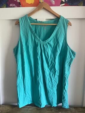 Woman Within 2x teal tank top